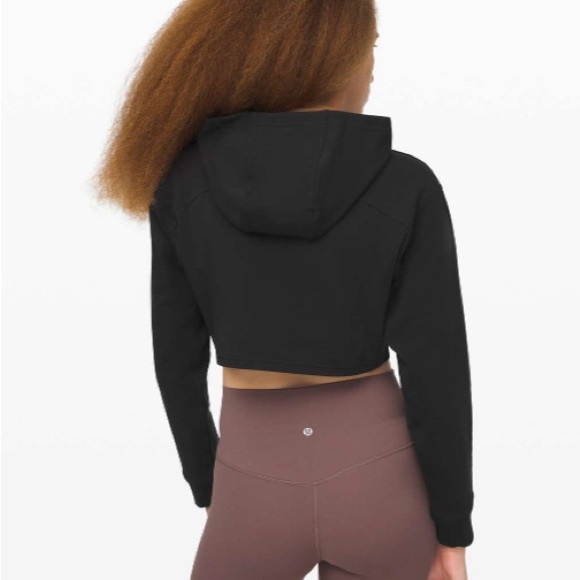 EUC Lululemon All Yours Cropped Hoodie Black (First Release) - Picture 2 of 5
